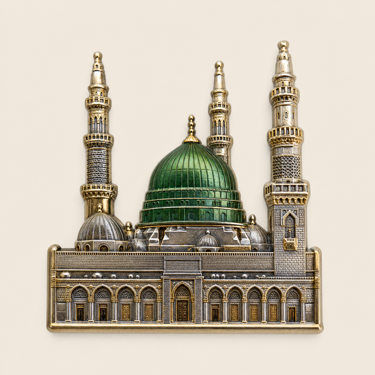 WIJHAH metal keepsake of the Prophet's Mosque with the Green Dome